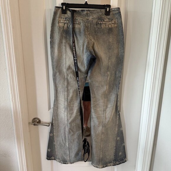 NEW Retrofete Dream cotton trousers Size 29 Color Grey Blue - Picture 4 of 9